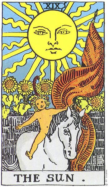 The Sun tarot card preview